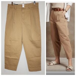 Banana Republic 14 Tall Pleated Crop Authentic Crop Khaki Chino Pants NWT